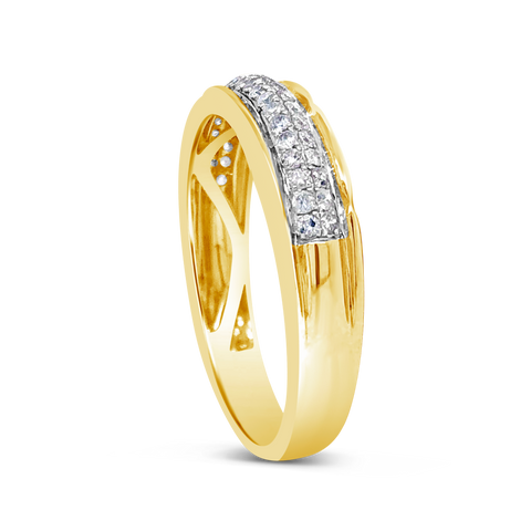 Diamond Ring .40 CTW Round Cut 10K Yellow Gold