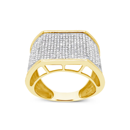 Diamond Ring 1.26 CTW Round Cut 10K Yellow Gold