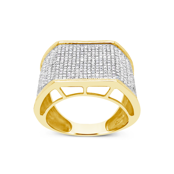 Diamond Ring 1.26 CTW Round Cut 10K Yellow Gold
