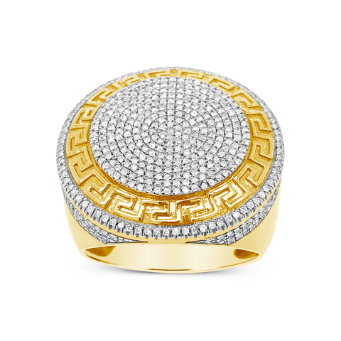 Diamond Designer Ring 1 CTW Round Cut 10K Yellow Gold