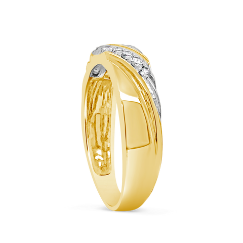 Diamond Ring .27 CTW Round Cut 10K Yellow Gold