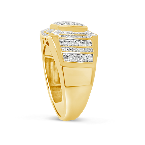 Diamond Ring 1.11 CTW Round Cut 10K Yellow Gold