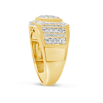 Diamond Ring 1.11 CTW Round Cut 10K Yellow Gold