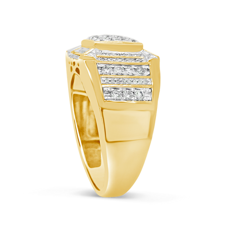 Diamond Ring 1.11 CTW Round Cut 10K Yellow Gold