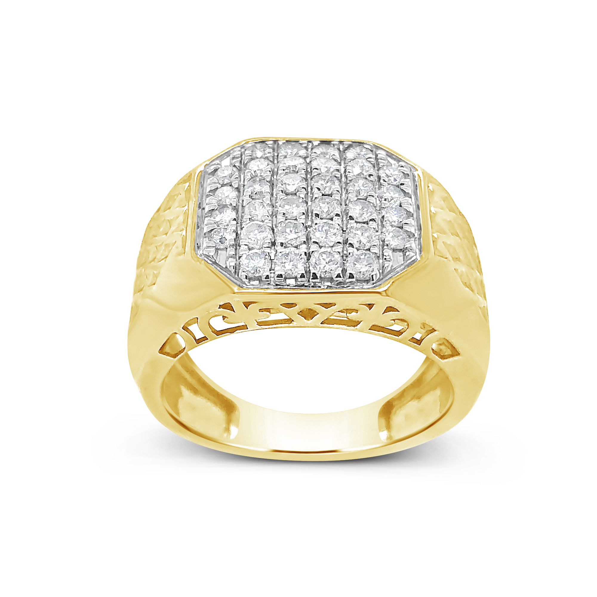 Diamond Ring 1.04 CTW Round Cut 10K Yellow Gold