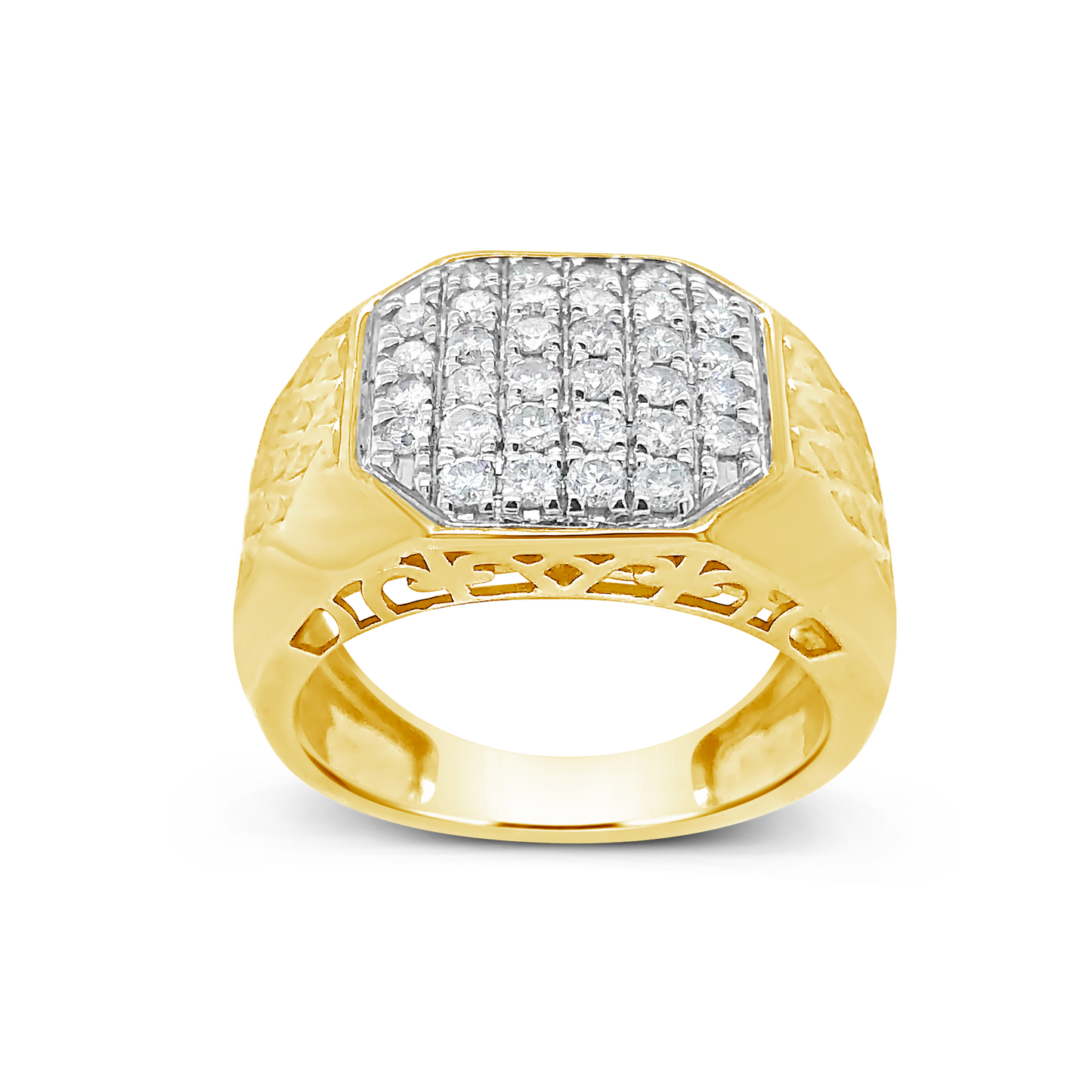 Diamond Ring 1.04 CTW Round Cut 10K Yellow Gold