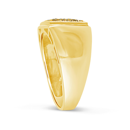 Yellow Canary Diamond Ring .24 CTW Round Cut 10K Yellow Gold