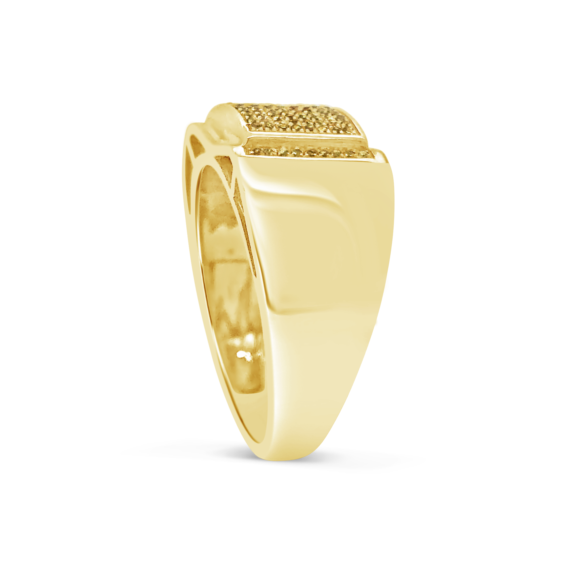 Yellow Canary Diamond Ring .25 CTW Round Cut 10K Yellow Gold