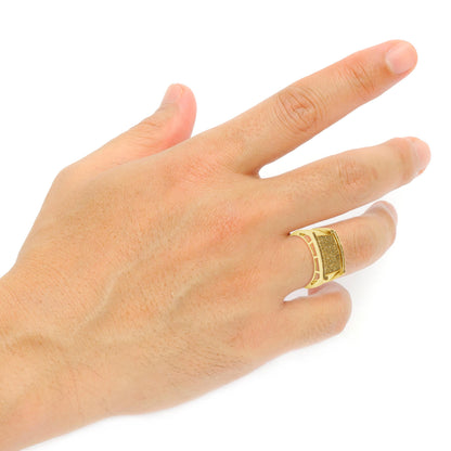 Yellow Canary Diamond Ring .58 CTW Round Cut 10K Yellow Gold