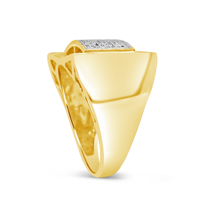 Diamond Ring 1.43 CTW Round Cut 10K Yellow Gold