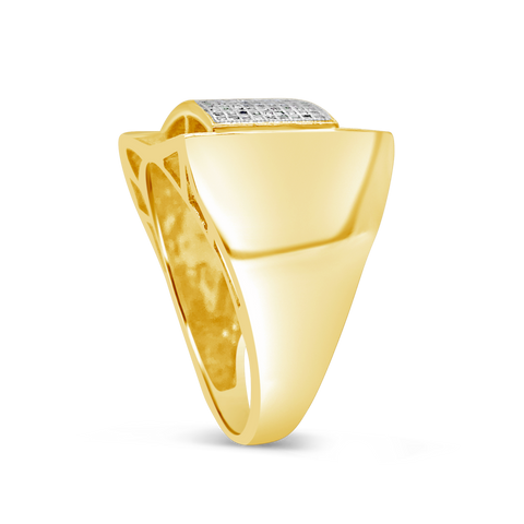 Diamond Ring 1.43 CTW Round Cut 10K Yellow Gold