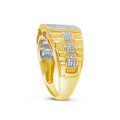 Diamond Ring .35 CTW Round Cut 10K Yellow Gold