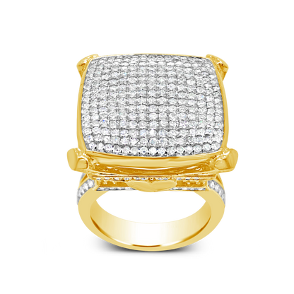 Diamond Ring 1.67 CTW Round Cut 10K Yellow Gold