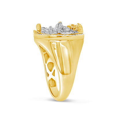 Diamond Angel Ring .40 CTW Round Cut 10K Yellow Gold