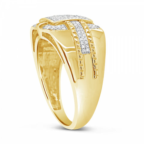 Diamond Ring .31 CTW Round Cut 10K Yellow Gold