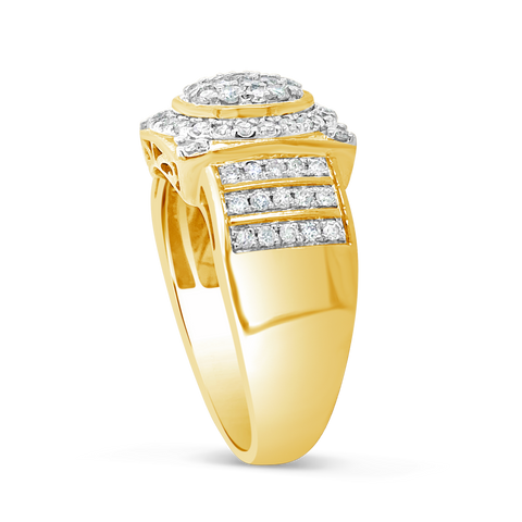 Diamond Ring .98 CTW Round Cut 10K Yellow Gold