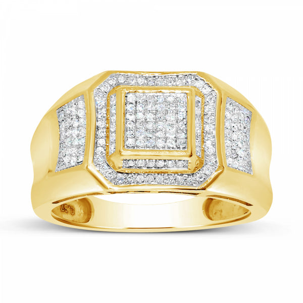 Diamond Ring .37 CTW Round Cut 10K Yellow Gold
