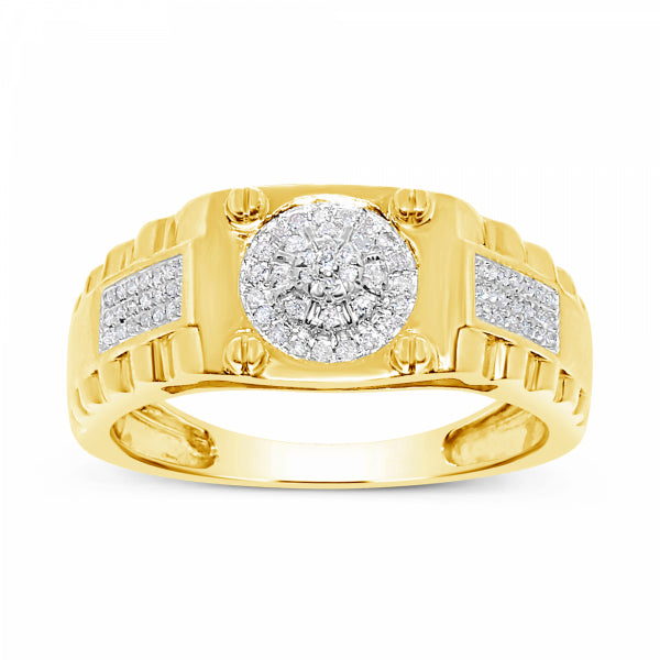 Diamond Ring .16 CTW Round Cut 10K Yellow Gold