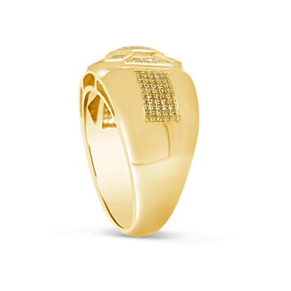 Yellow Canary Diamond Ring .36 CTW Round Cut 10K Yellow Gold