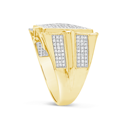 Diamond Ring 1.60 CTW Round Cut 10K Yellow Gold