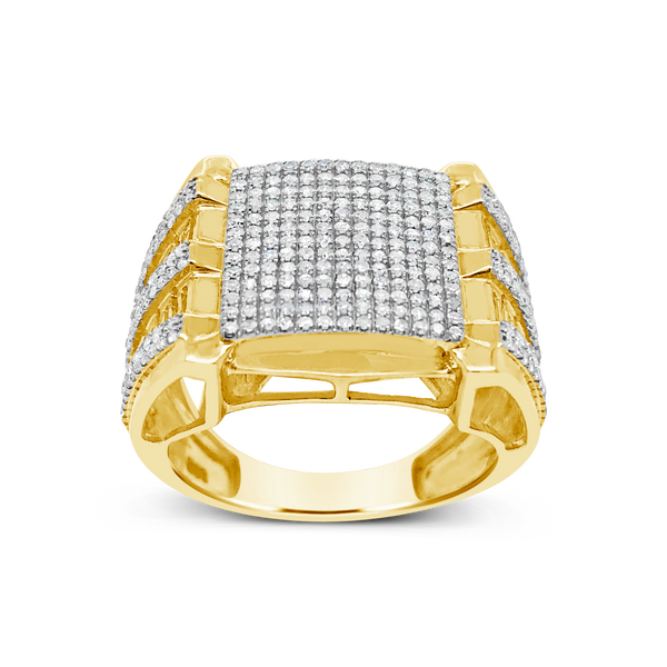 Diamond Ring 1.02 CTW Round Cut 10K Yellow Gold