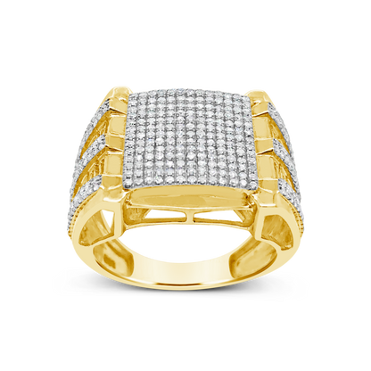 Diamond Ring 1.02 CTW Round Cut 10K Yellow Gold