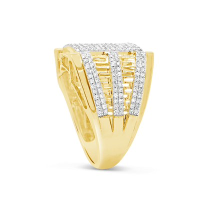 Diamond Ring 1.02 CTW Round Cut 10K Yellow Gold