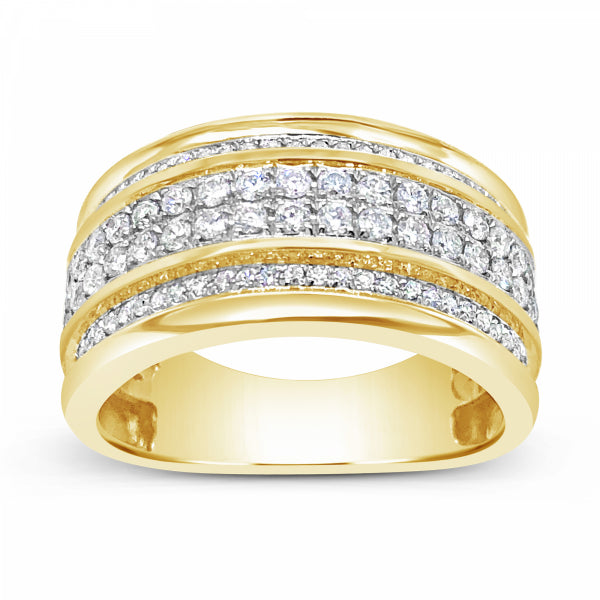 Diamond Ring .81 CTW Round Cut 10K Yellow Gold