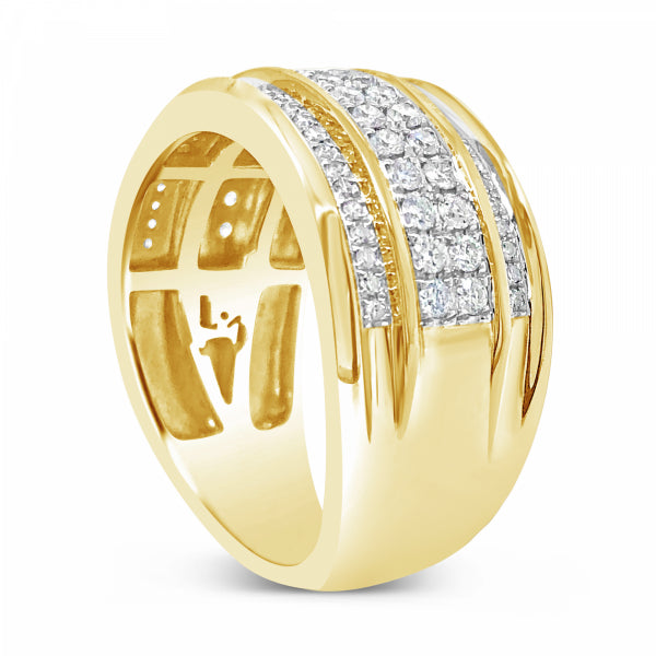 Diamond Ring .81 CTW Round Cut 10K Yellow Gold