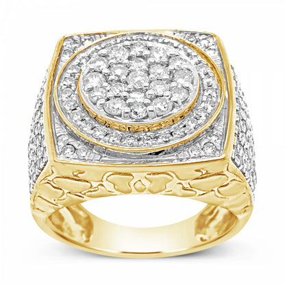 Diamond Ring 2.61 CTW Round Cut 10K Yellow Gold