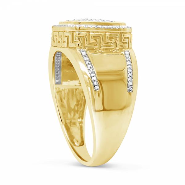 Diamond Designer Ring .34 CTW Round Cut 10K Yellow Gold