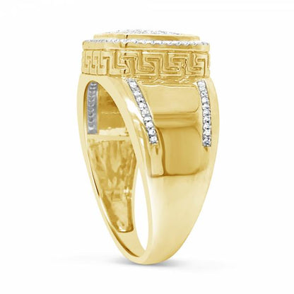 Diamond Designer Ring .34 CTW Round Cut 10K Yellow Gold
