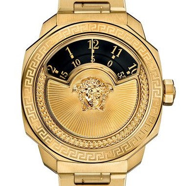 Yellow Gold Versace Dylos Icon w/Black Dial