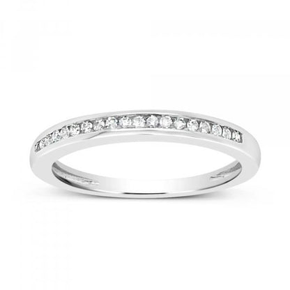 Diamond Band .11 CTW Round Cut 14K White Gold