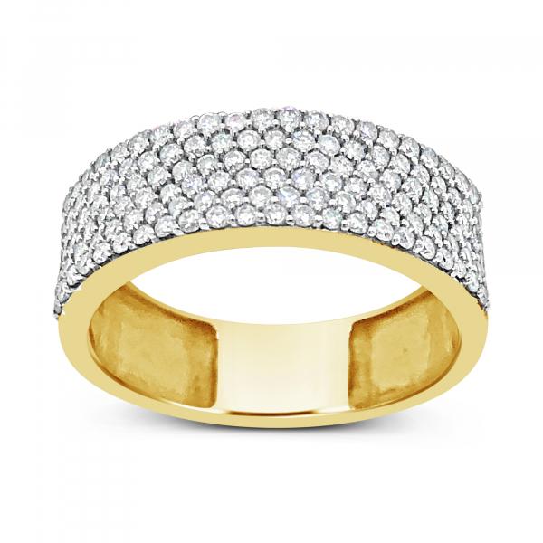 Diamond Band .90 CTW Round Cut 14K yellow Gold