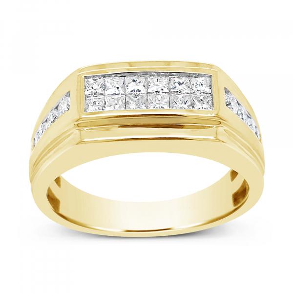 Diamond Band .50 CTW Princess Cut 10K Yellow Gold