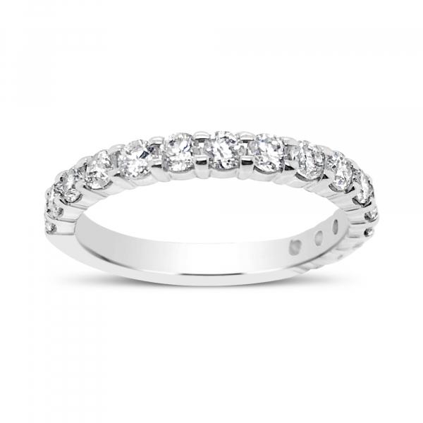 DIAMOND BAND 1 CTW ROUND CUT 14K WHITE GOLD