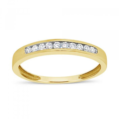 Diamond Band .26 CTW Round Cut 10K Yellow Gold