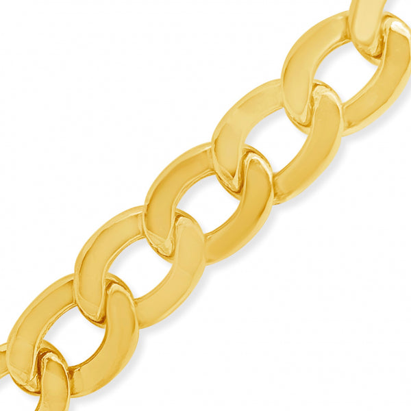 10K Yellow Gold Hollow  Cuban Link 22" Chain
