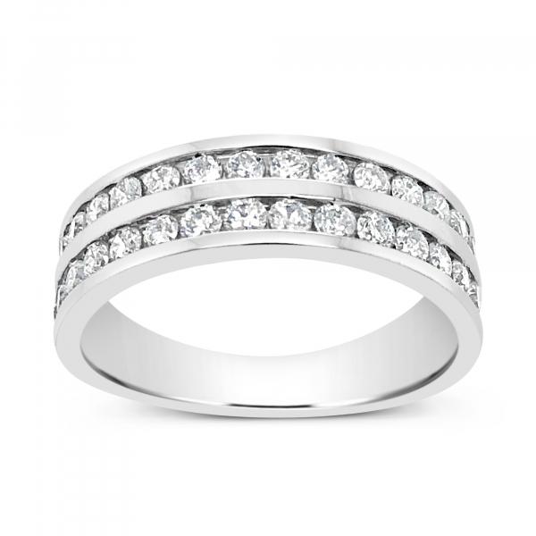 Diamond Band 1 CTW Round Cut 14K White Gold
