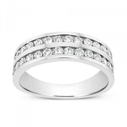 Diamond Band 1 CTW Round Cut 14K White Gold
