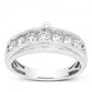 Diamond band 1 CTW Round Cut 10K White Gold