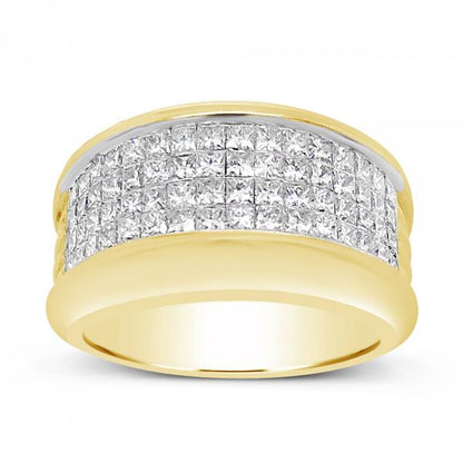 Diamond Band 1.50 CTW Princess Cut 14K Yellow Gold