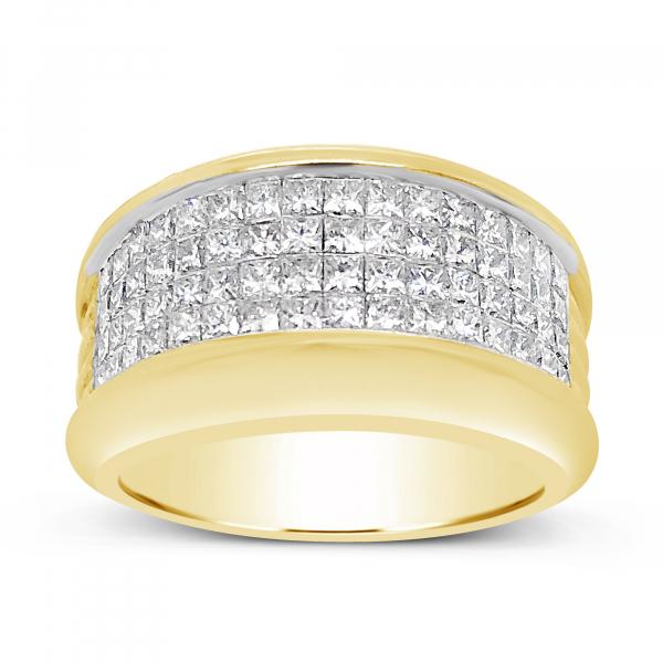 Diamond Band 1.50 CTW Princess Cut 14K Yellow Gold