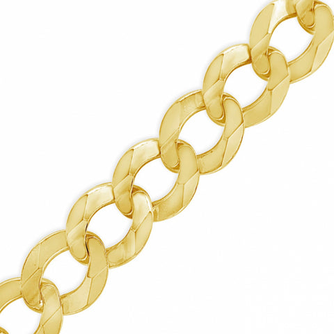 10K Yellow Gold Solid  Cuban Link 22" Chain