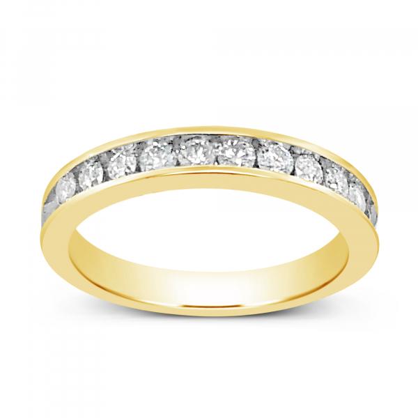 Diamond Band .55 CTW Round Cut 14K Yellow Gold