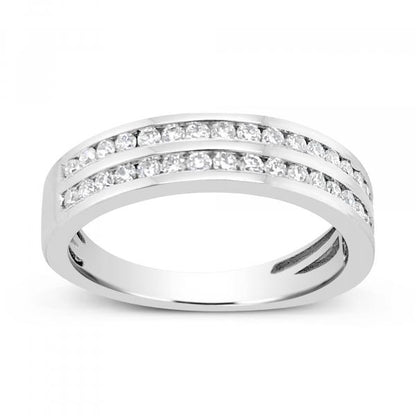 Diamond Band .50 CTW Round Cut 14K White Gold