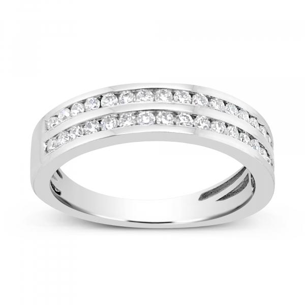 Diamond Band .50 CTW Round Cut 14K White Gold