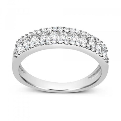 Diamond Band .48 CTW Round Cut 10K White Gold