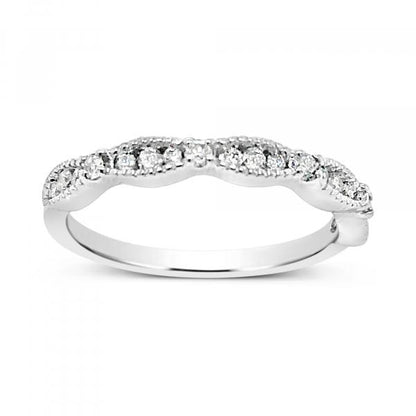 Vintage Diamond Band 1.95 CTW Round Cut 10K White Gold
